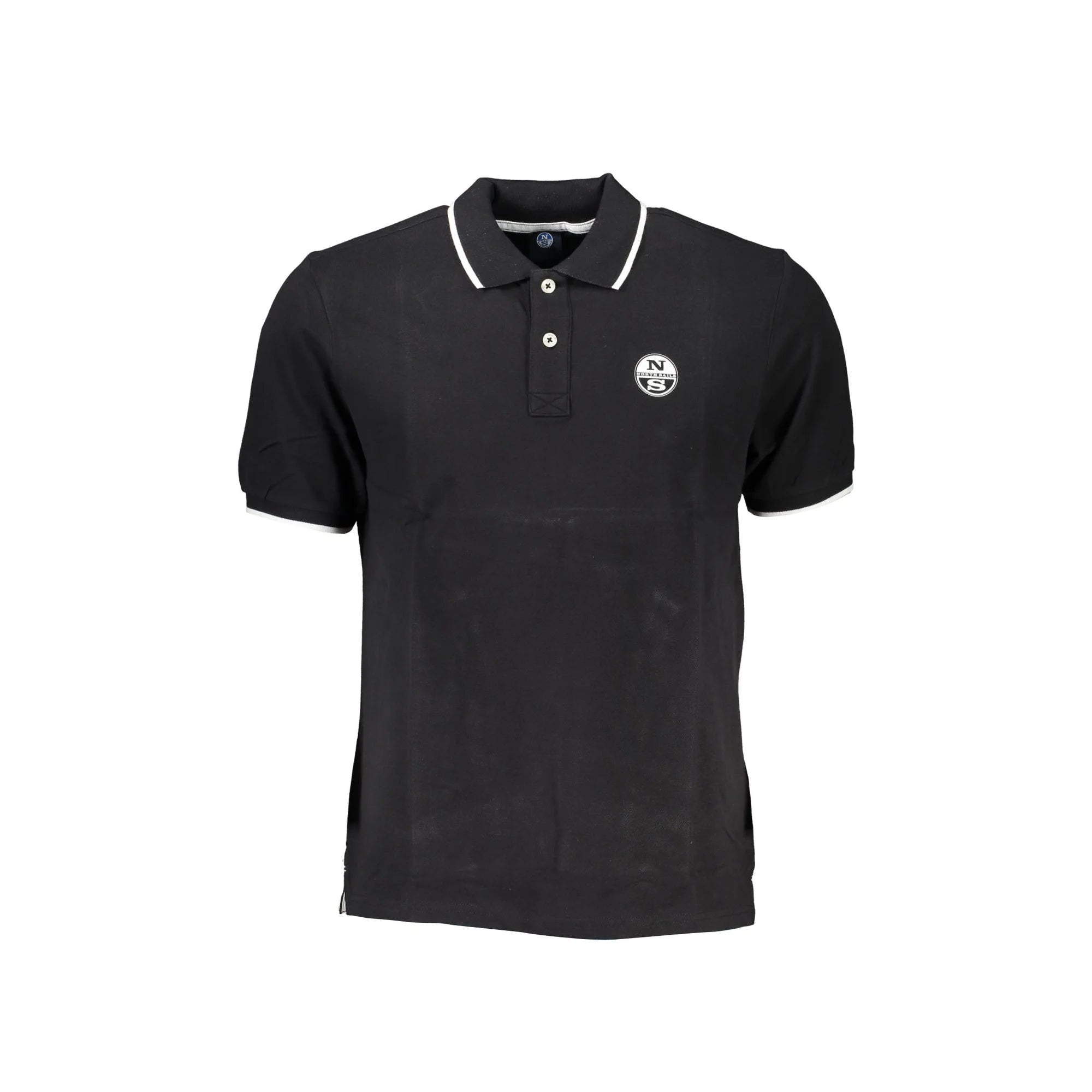 North Sails Polo Maniche Corte Uomo Nera Stampa Logo Nero - foto prodotto